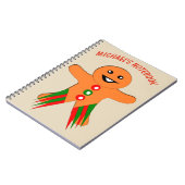 Weihnachts-Party Gingerbrot Man Custom Notebook Notizblock (Linke Seite)