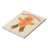 Weihnachts-Party Gingerbrot Man Custom Notepad Notizblock (Rotiert)