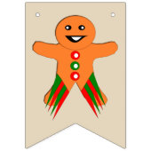 Weihnachts-Party Gingerbrot Mann Jagdfahnen Wimpelkette (Dritte Fahne)