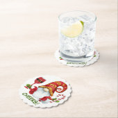 Weihnachts-Party Gnome Cheers Getränkecoaster Untersetzer (Vor Ort)