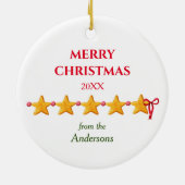 Weihnachts-Party Gnome Cheers Keramik Ornament (Hinten)