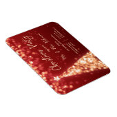 Weihnachts Party Gold Roter Tree Lichter Magnet (Rechte Seite)