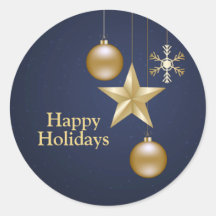 Weihnachts-Party Golden Ornament Navy