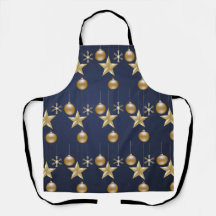 Weihnachts-Party Golden Ornaments Navy