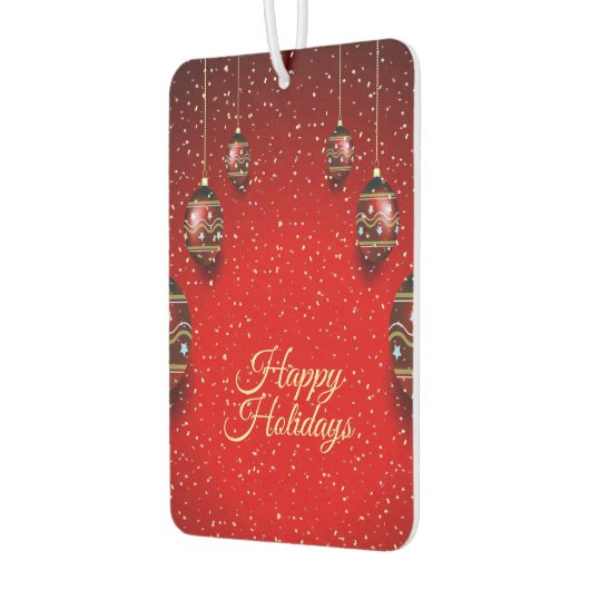 Weihnachts-Party Golden Red Winter Holidays Autolufterfrischer (Links)