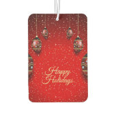 Weihnachts-Party Golden Red Winter Holidays Autolufterfrischer (Rückseite)