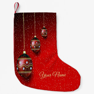 Weihnachts-Party Golden Red Winter Holidays Kleiner Weihnachtsstrumpf