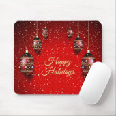 Weihnachts-Party Golden Red Winter Holidays Mousepad (Mit Mouse)