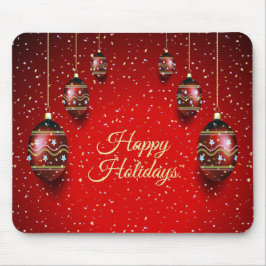 Weihnachts-Party Golden Red Winter Holidays Mousepad