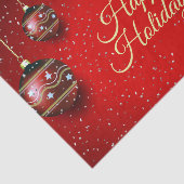 Weihnachts-Party Golden Red Winter Holidays Seidenpapier (Ausschnitt)