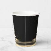 Weihnachts-Party Golden Shiny Tree Winter Schwarz Pappbecher (Rechts)