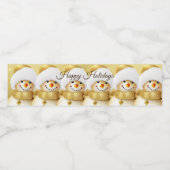 Weihnachts-Party Golden Snowman Schneeflocken Wasserflaschenetikett (Einzelnes Label)