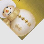 Weihnachts-Party Golden Snowman Winterurlaub Seidenpapier (Ausschnitt)