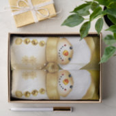 Weihnachts-Party Golden Snowman Winterurlaub Seidenpapier (Geschenk)