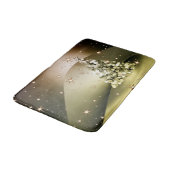 Weihnachts-Party Golden Tree Shiny Sparkle Badematte (Schrägansicht)