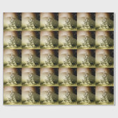 Weihnachts-Party Golden Tree Shiny Sparkle Geschenkpapier (Flach)