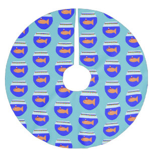 Weihnachts-Party Goldfish-Baumrock Polyester Weihnachtsbaumdecke
