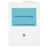 Weihnachts-Party Goldfish Custom Card (Hinten)