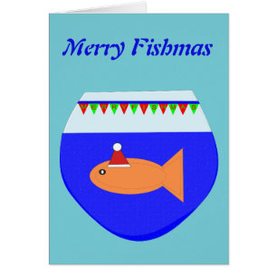 Weihnachts-Party Goldfish Custom Card