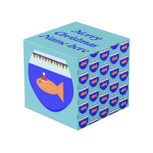 Weihnachts-Party Goldfish Custom Foto Cube Würfel
