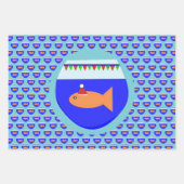 Weihnachts-Party Goldfish Custom Geschenkpapier Set (Vorderseite)