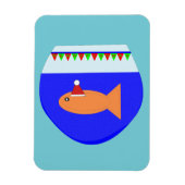 Weihnachts-Party Goldfish Custom Magnet (Vertikal)