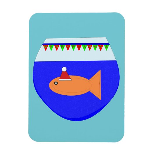 Weihnachts-Party Goldfish Custom Magnet (Vertikal)