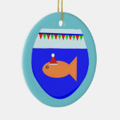 Weihnachts-Party Goldfish Custom Ornament (Rechts)