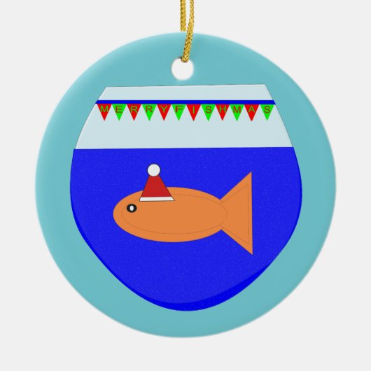 Weihnachts-Party Goldfish Custom Ornament (Vorne)