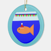 Weihnachts-Party Goldfish Custom Ornament (Links)