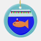 Weihnachts-Party Goldfish Custom Ornament (Hinten)