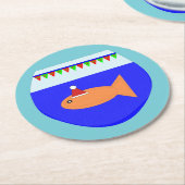 Weihnachts-Party Goldfish Custom Paper Untersetzer (Angewinkelt)
