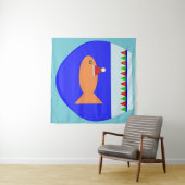 Weihnachts-Party Goldfish Custom Tapestry Wandteppich (Beispiel (Horizontal))