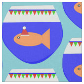 Weihnachts-Party Goldfish Kunsthandwerk Stoff (Nahaufnahme)