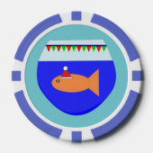 Weihnachts-Party Goldfish Pokerchips (Vorderseite)