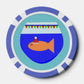 Weihnachts-Party Goldfish Pokerchips (Rückseite)