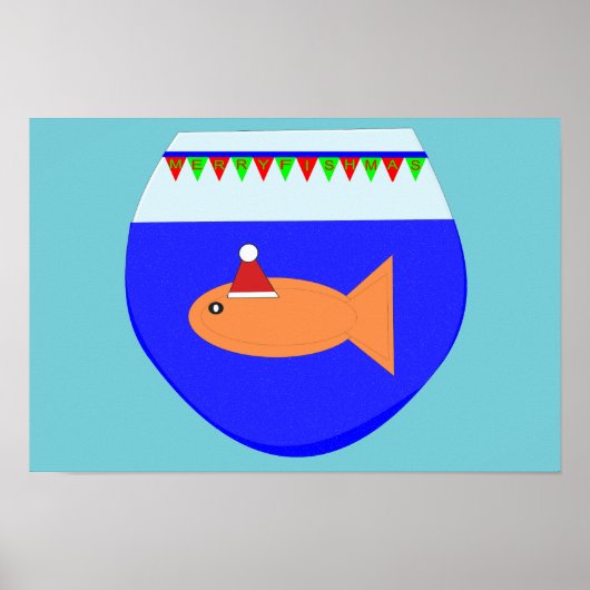Weihnachts-Party Goldfish Poster (Vorne)