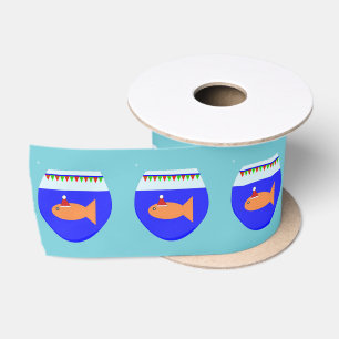 Weihnachts-Party Goldfish Ribbon Satinband