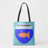 Weihnachts-Party Goldfish Tote-Tasche Tasche (Vorderseite)