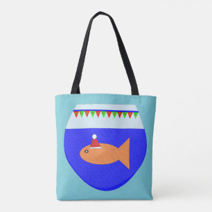 Weihnachts-Party Goldfish Tote-Tasche Tasche