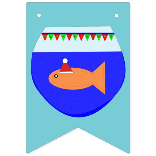 Weihnachts-Party Goldfish Wimpelkette (Erste Fahne)