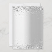 Weihnachts-Party-Goldtür Silber Einladung (Rückseite)