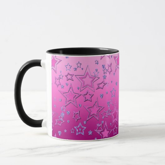Weihnachts Party Gradienten Glitzer Glanz Konfetti Tasse (Links)