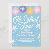 Weihnachts-Party Groovy Ornamente Schneeflocken Einladung (Vorderseite)