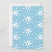 Weihnachts-Party Groovy Ornamente Schneeflocken Einladung (Rückseite)