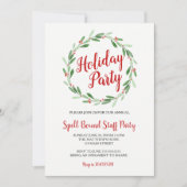 Weihnachts-Party Grüne Kleider Einladung (Vorderseite)