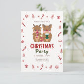 Weihnachts-Party-Grußkarte Karte (Stehend Vorderseite)