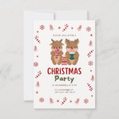 Weihnachts-Party-Grußkarte Karte (Rückseite)