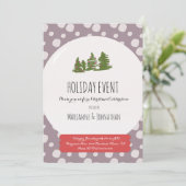 Weihnachts Party Hand Drawing Schneeglobe Doodle Einladung (Stehend Vorderseite)