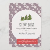 Weihnachts Party Hand Drawing Schneeglobe Doodle Einladung (Vorne/Hinten)